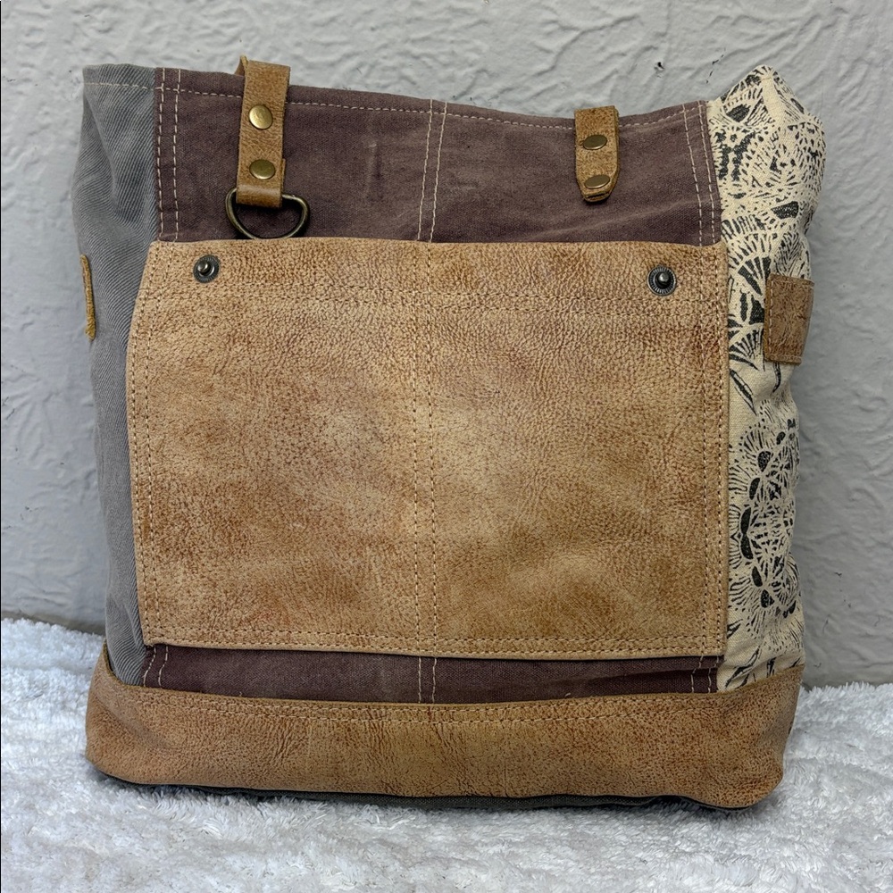 Myra Bag Side Floral Print Canvas Tote Bag - Picture 3 of 12